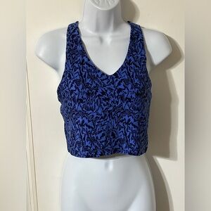 Offline by Aerie Blue Real Me Recharge Least Support Racerback Sports Bra large